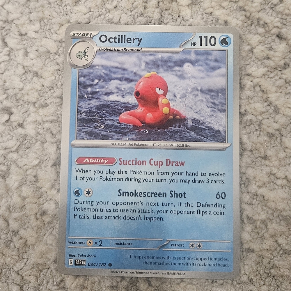 POKEMON TCG Card Octillery Paradox Rift Yuka Mori 034/182